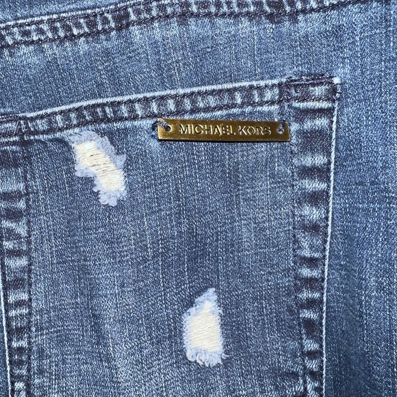 Michael Kors Women's Straight Leg Dark Wash Jeans - Size 6 - Picture 7 of 11